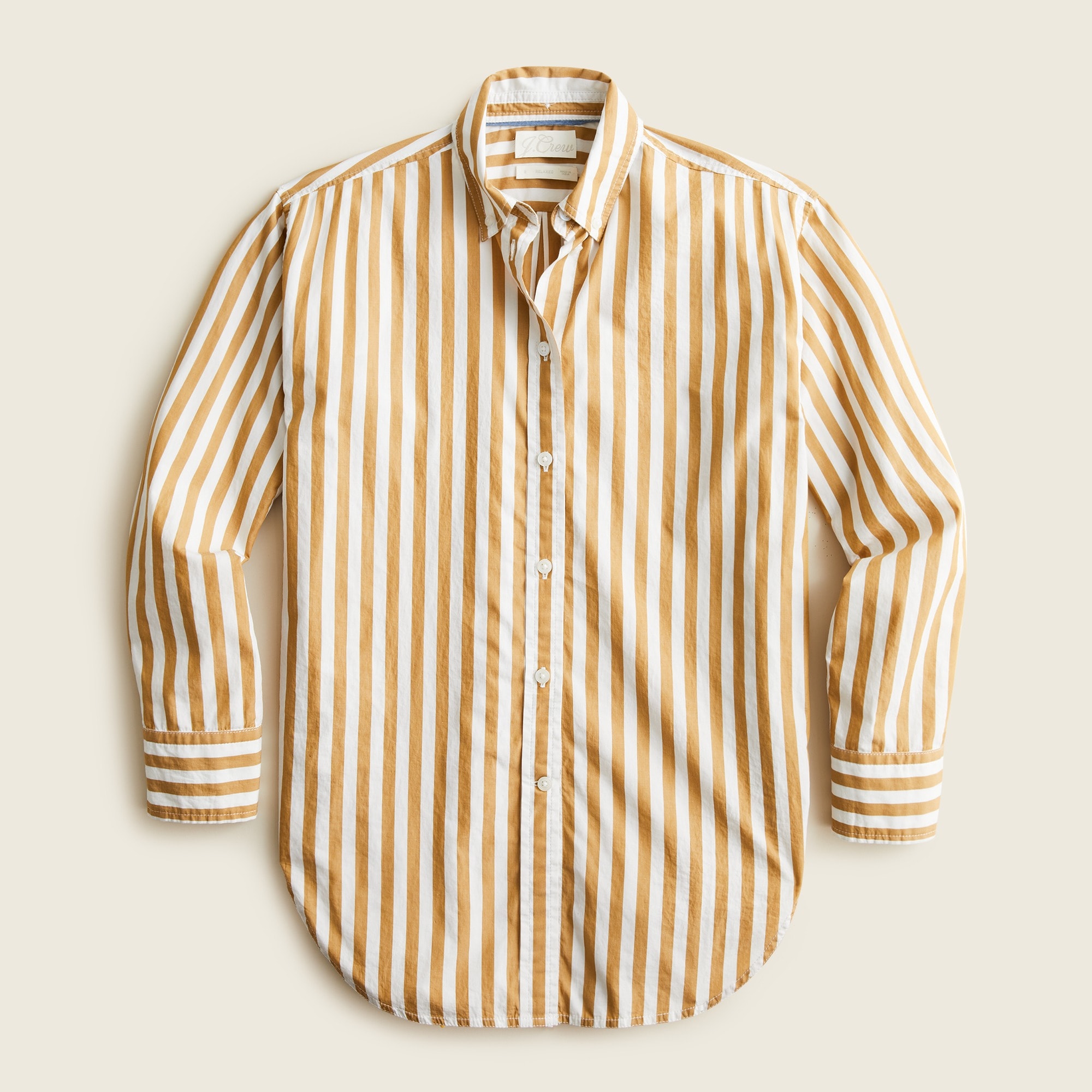 J.Crew Relaxed fit Washed Cotton Poplin Shirt In Stripe For Women