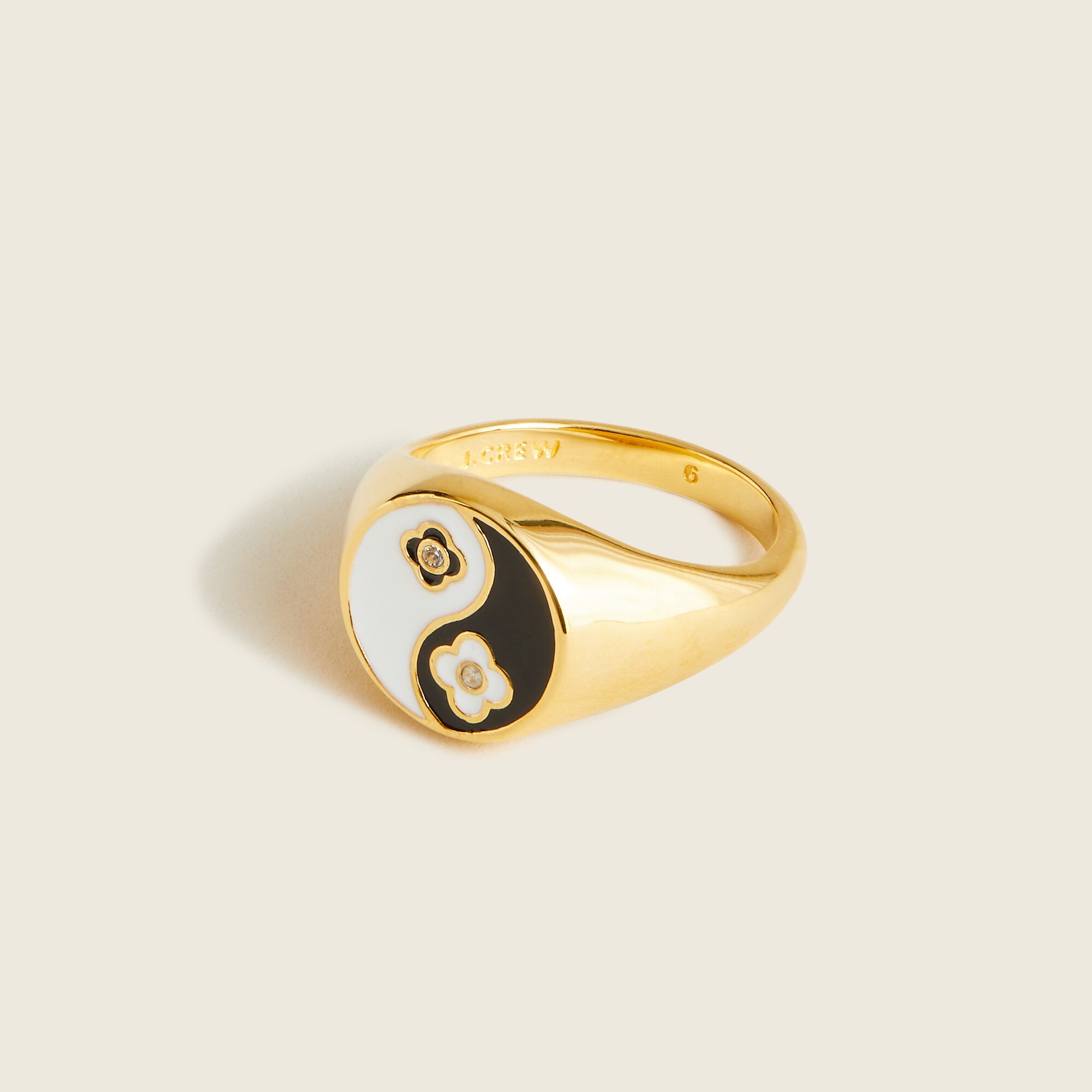 Amazon.com: Solid Yin Yang Ring in 14k Yellow Gold - size