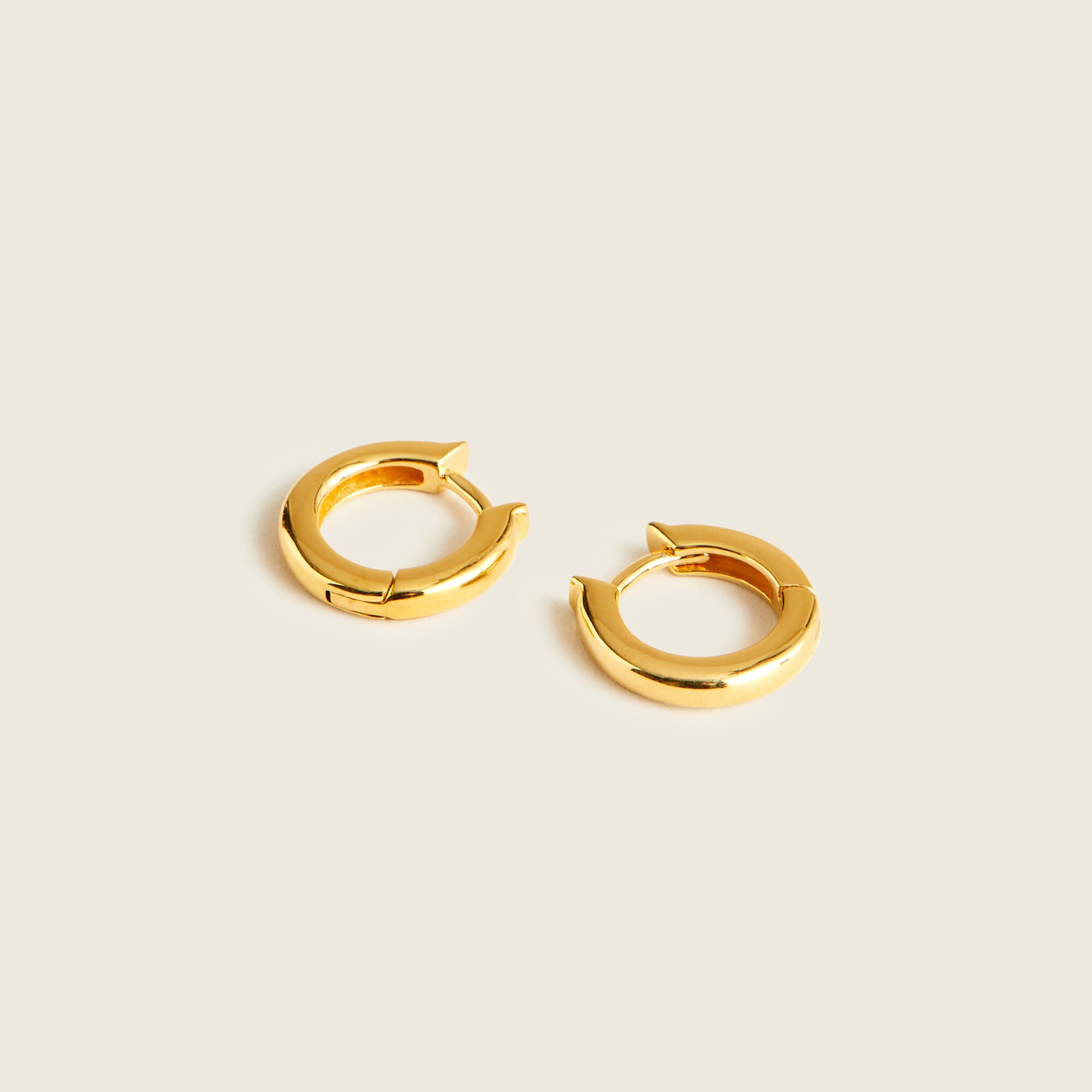 Demi-fine 14k gold-plated mini hoop earrings