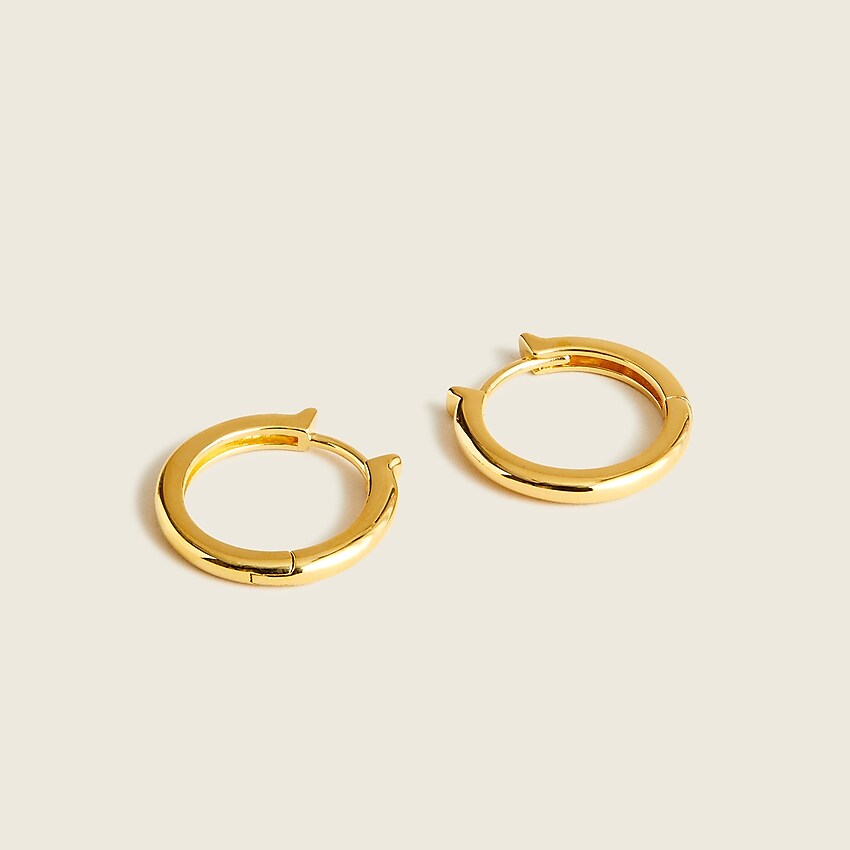 j.crew: demi-fine 14k gold-plated small hoop earrings for women