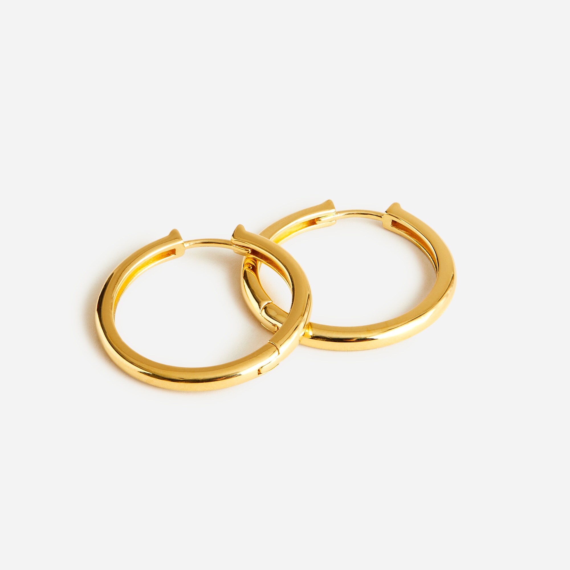Demi-fine 14k gold-plated medium hoop earrings