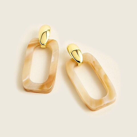 womens Made-in-Italy acetate rectangle earrings