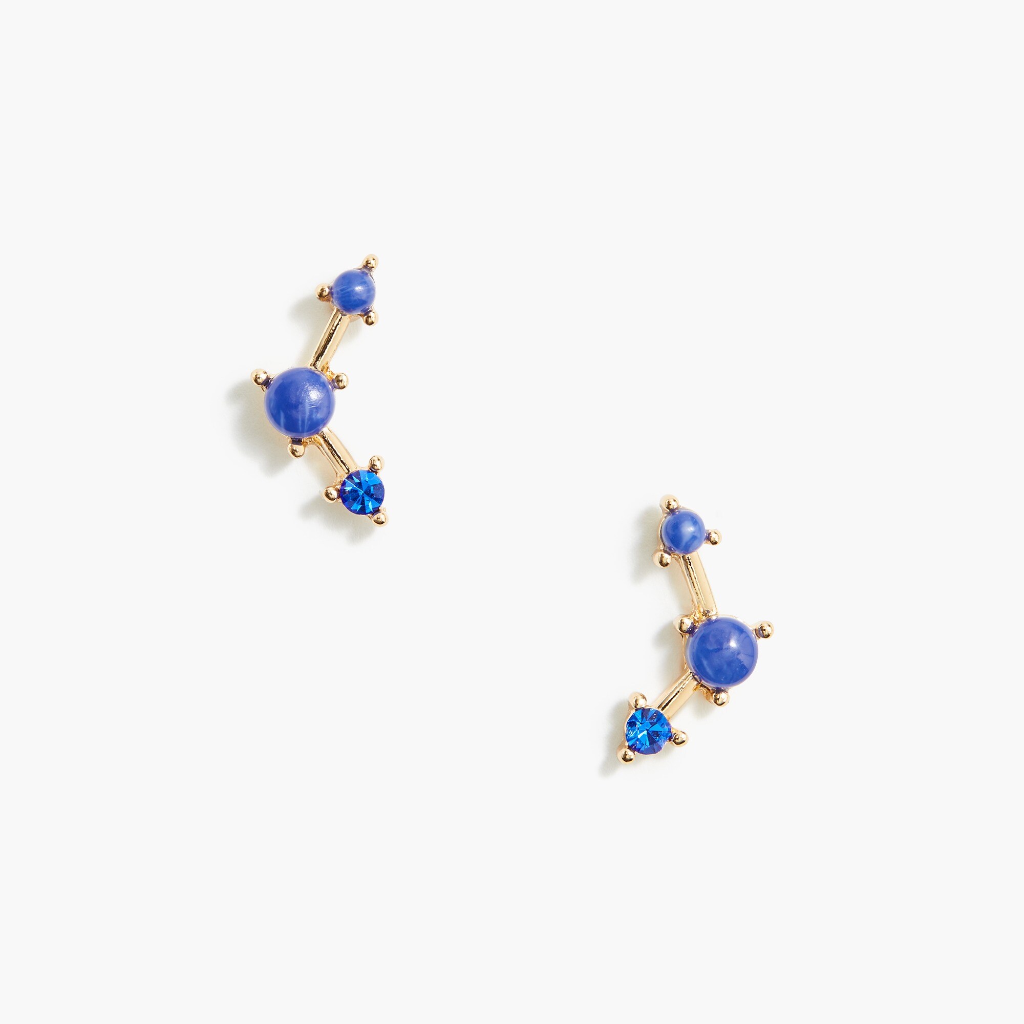 Semi-precious stone constellation stud earrings