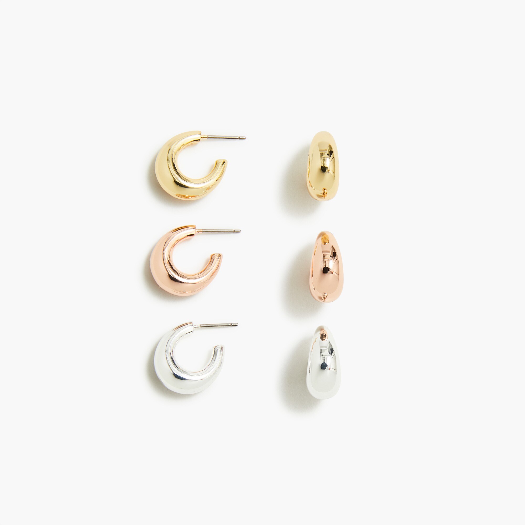 Huggie earrings set-of-three