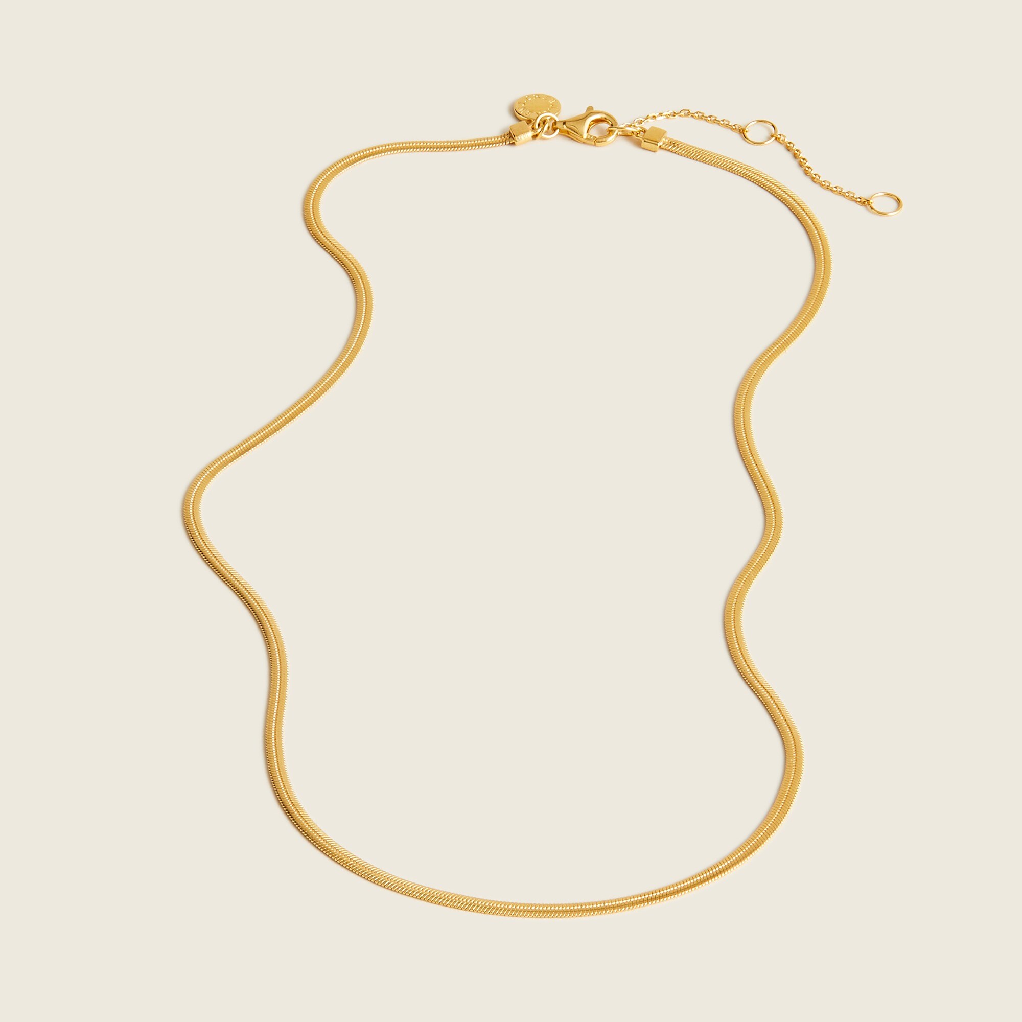 【TATIANA】Daily Slim Snake Chain necklace NZ2421~ネックレス Diamond Cut Snake Chain Necklace in 18k Gold Vermeil