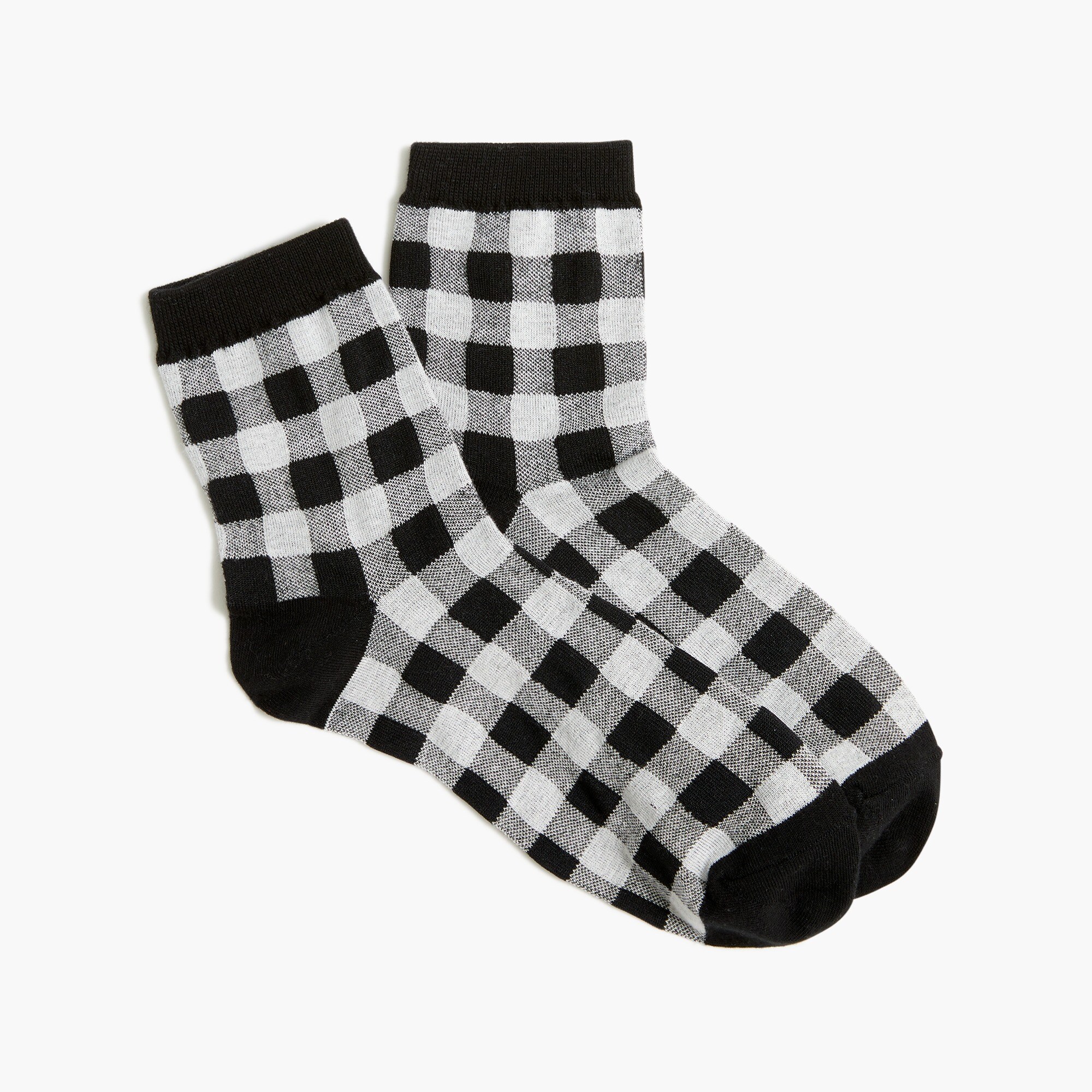 Buffalo check bootie socks