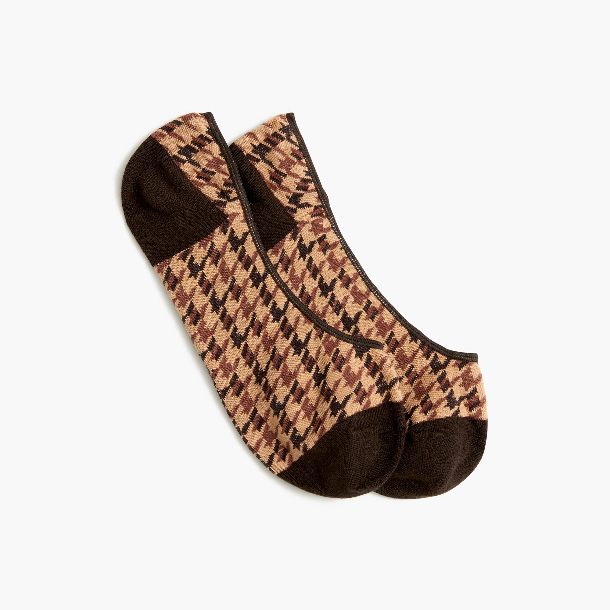 Houndstooth no-show socks