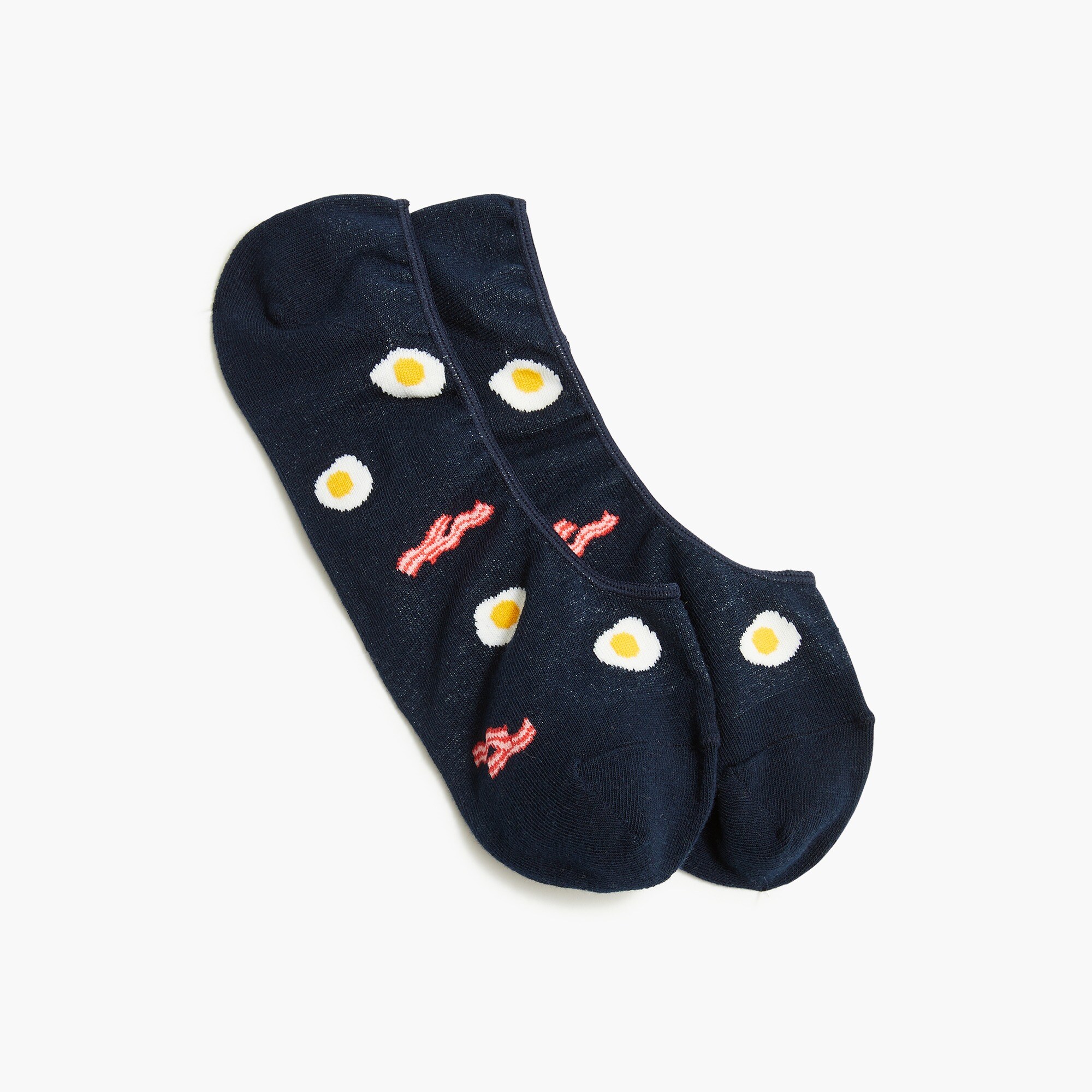 Eggs and bacon no-show socks
