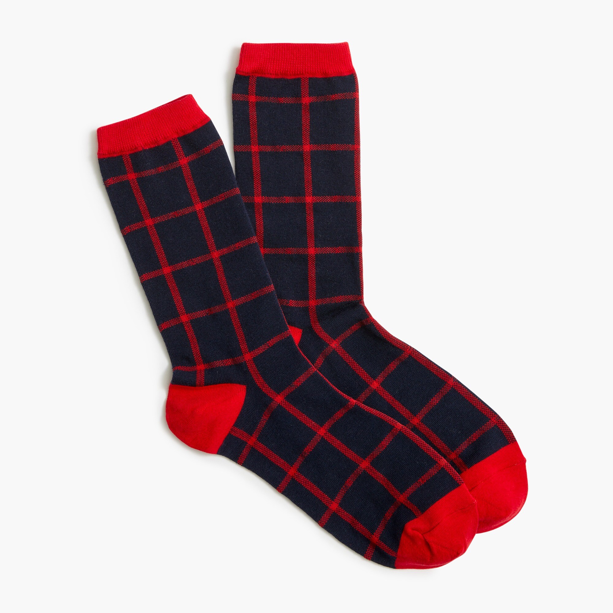 Windowpane trouser socks