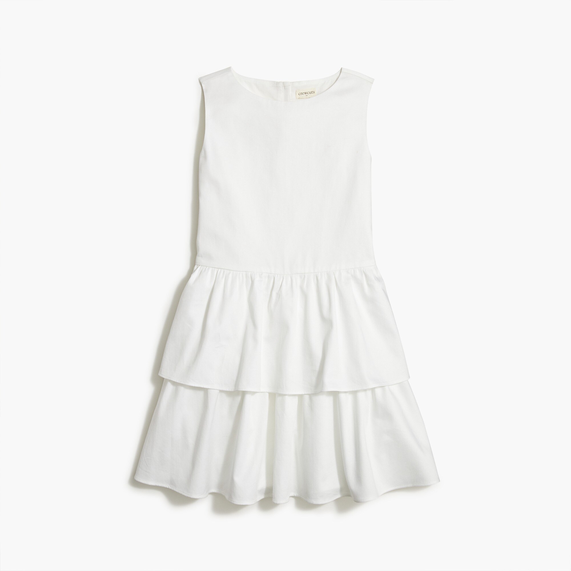 Girls' sateen tiered dress
