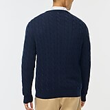Cotton cable crewneck sweater