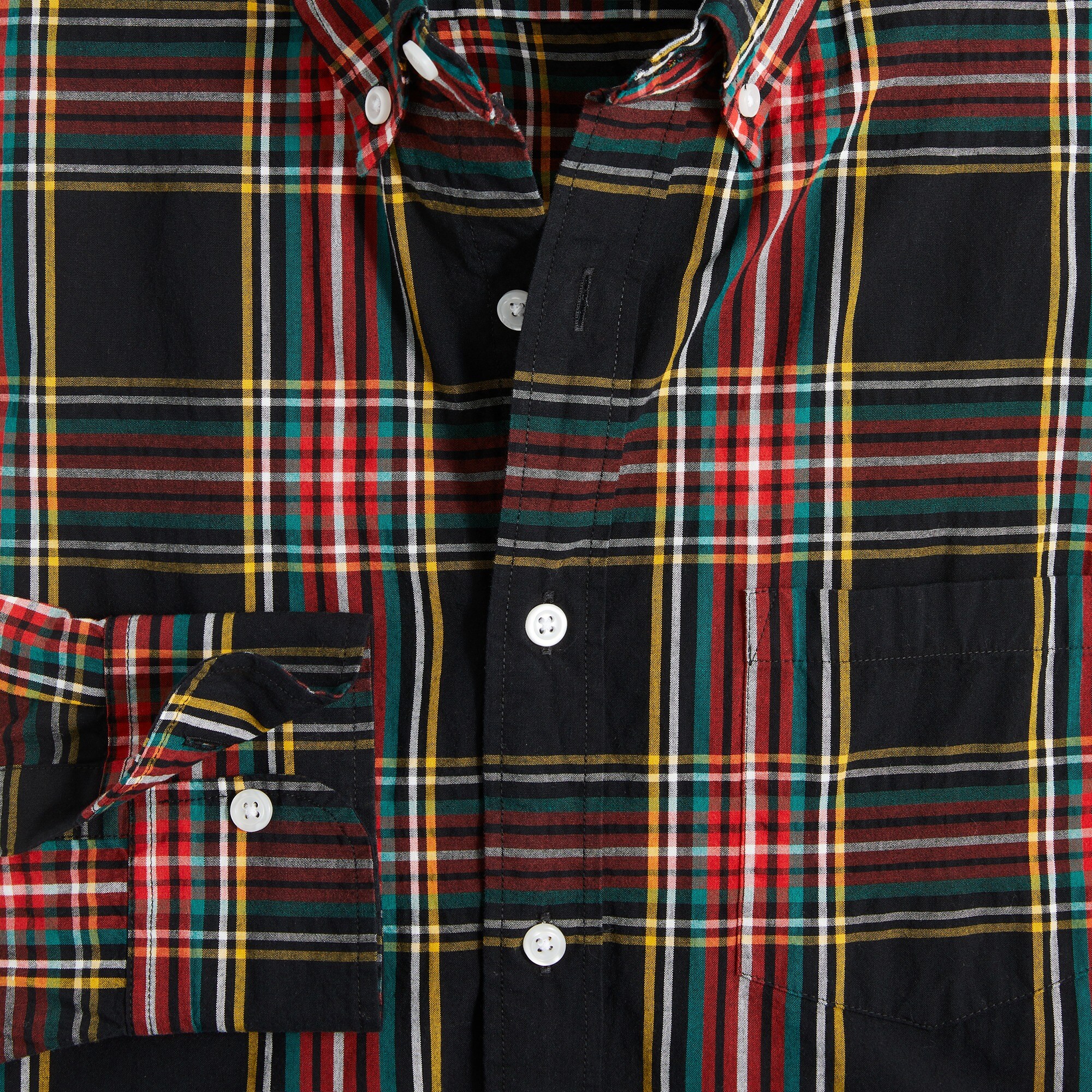 Stewart tartan slim flex casual shirt