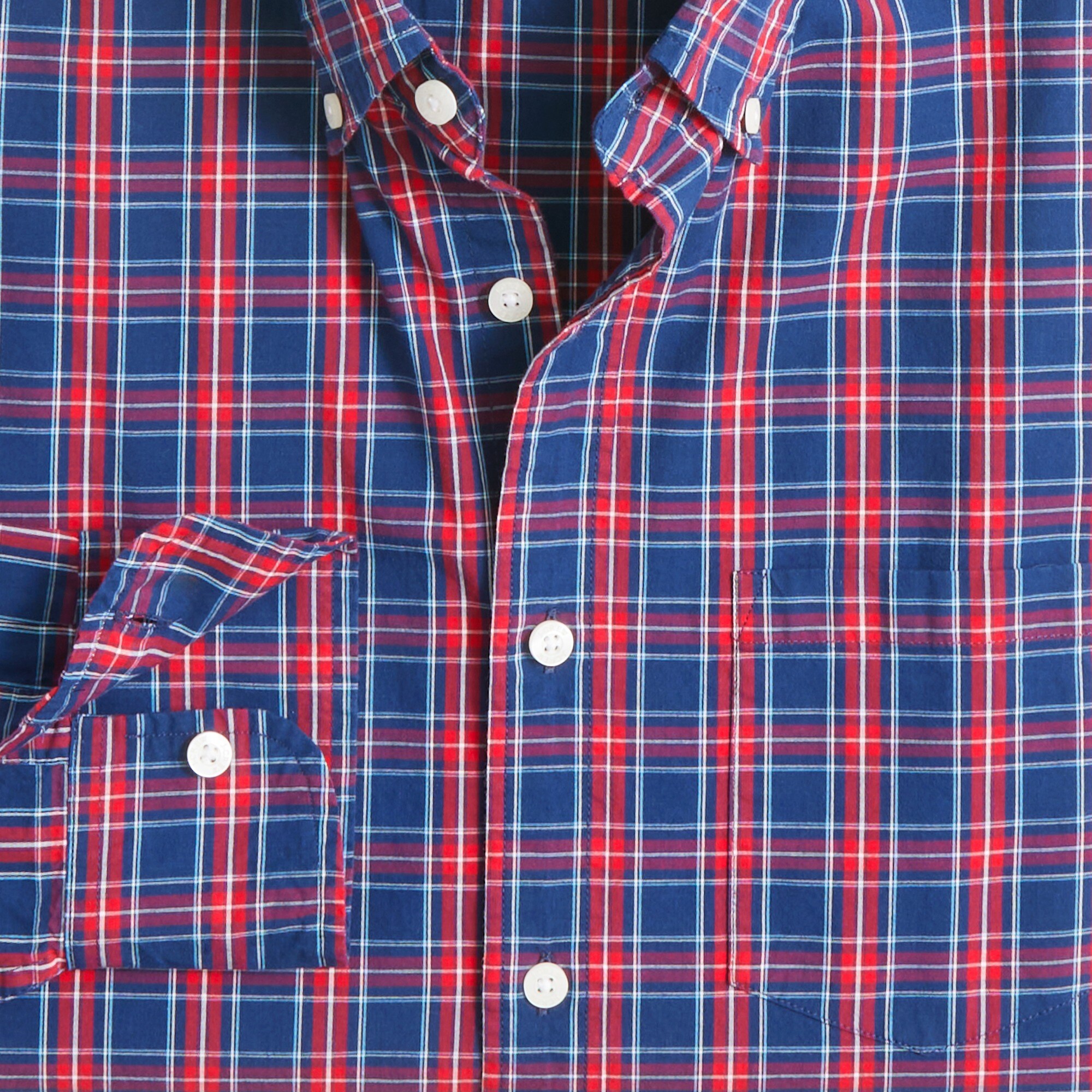 Stewart tartan slim Untucked-fit flex casual shirt