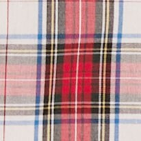 Stewart tartan slim Untucked-fit flex casual shirt IVORY FESTIVAL RED factory: holiday tartan flex casual shirt for men