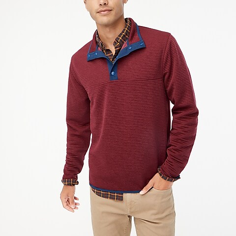 mens Quilted knit pullover