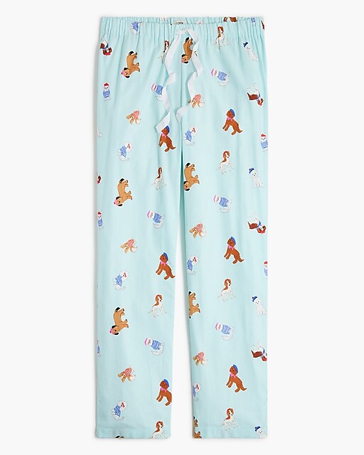  Printed flannel pajama pant