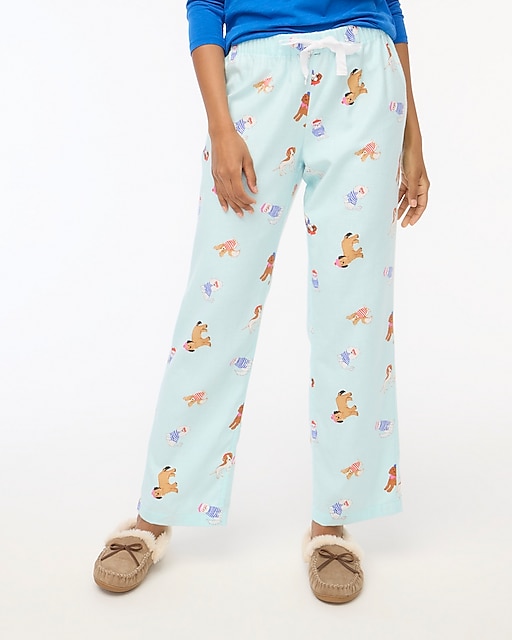 womens Printed flannel pajama pant
