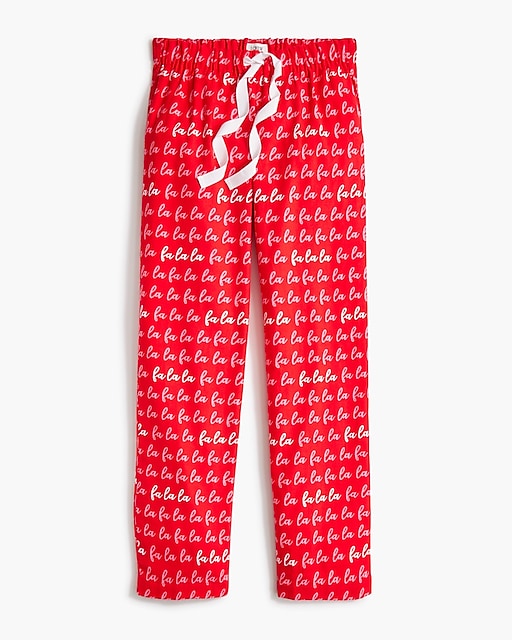 womens Petite printed flannel pajama pant