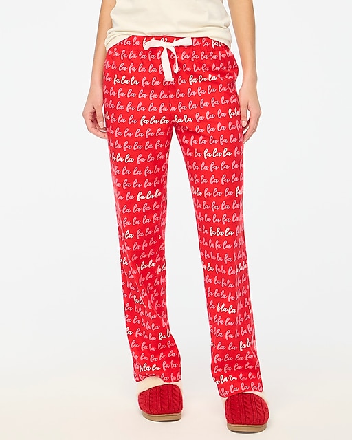  Petite printed flannel pajama pant