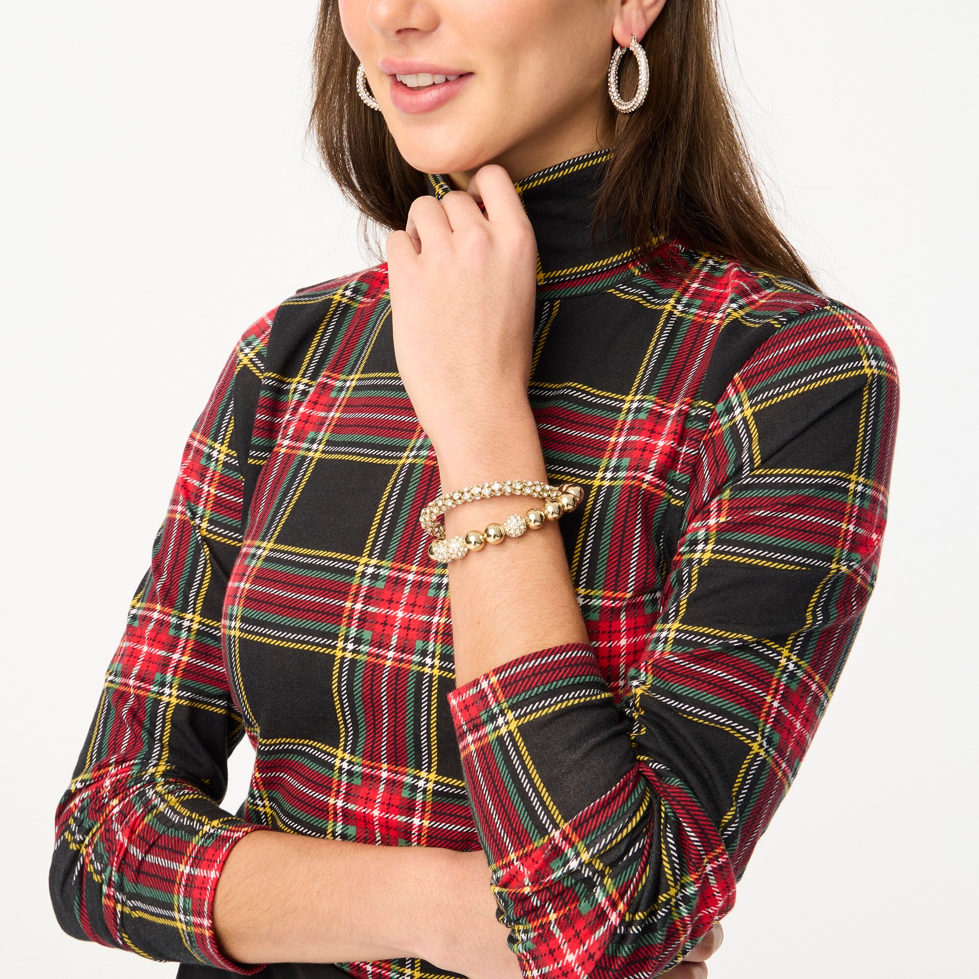 womens Printed tissue turtleneck
