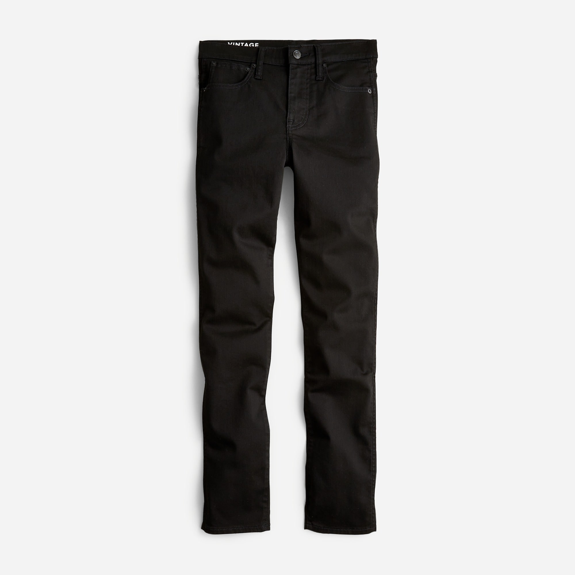  Petite 9" mid-rise vintage slim-straight jean in Stay Black wash