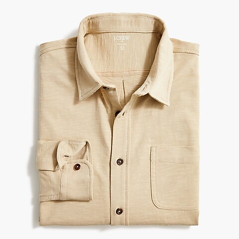  Knit button-down shirt