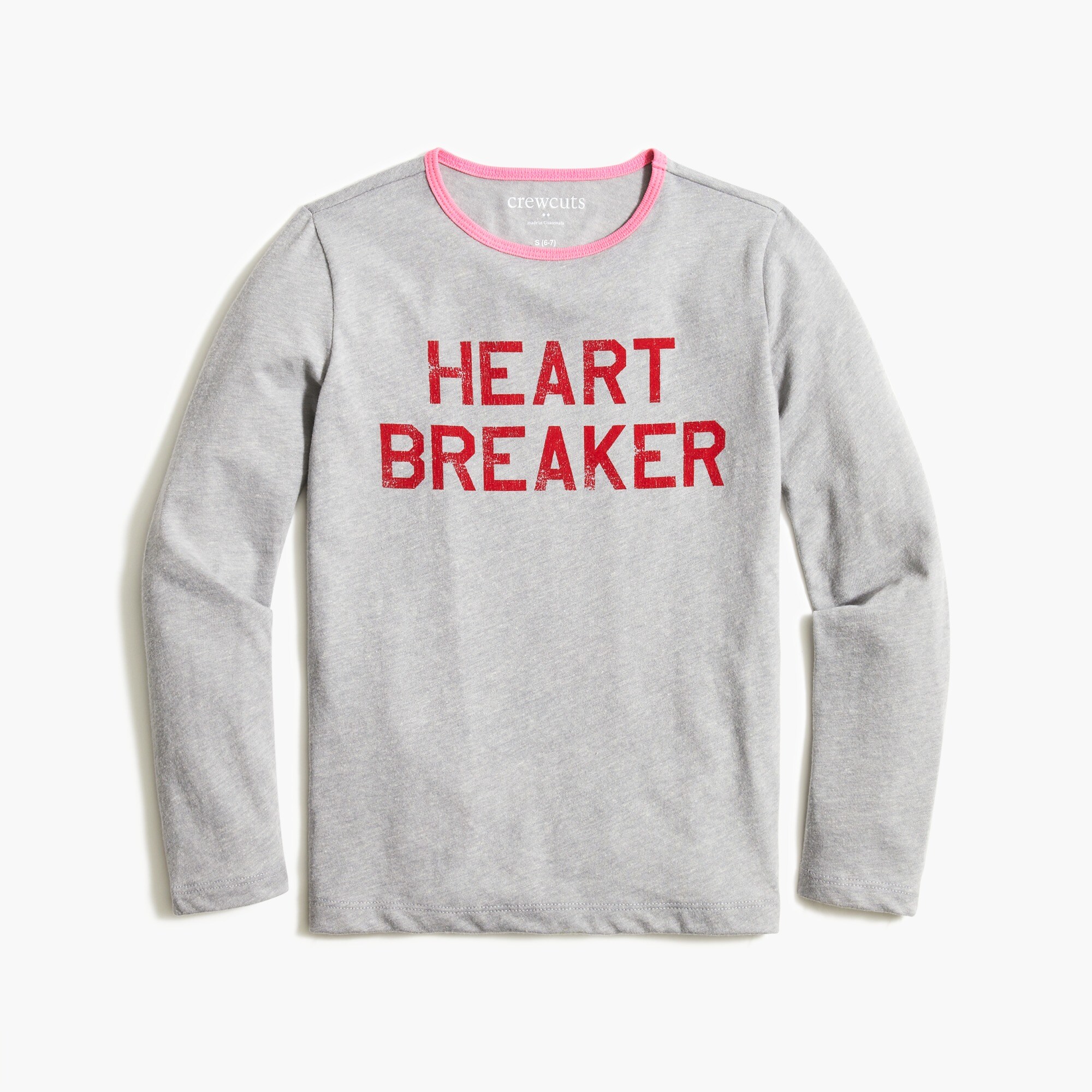 Girls' long-sleeve "heartbreaker" graphic tee