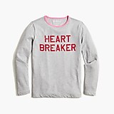 Girls' long-sleeve "heartbreaker" graphic tee