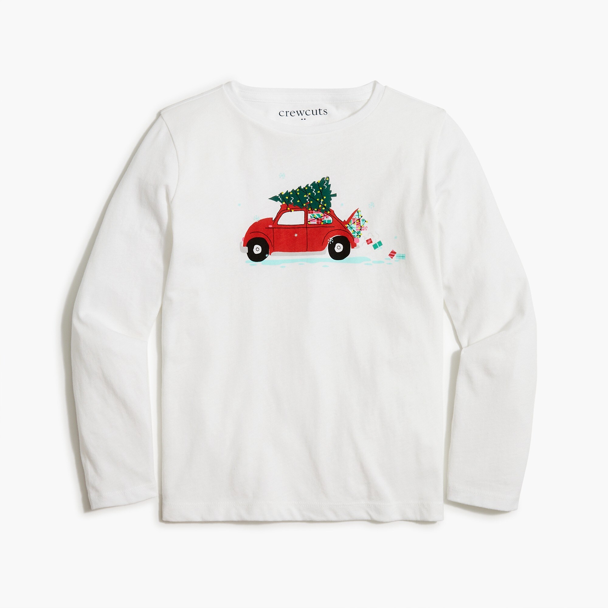 Girls' festive car graphic tee