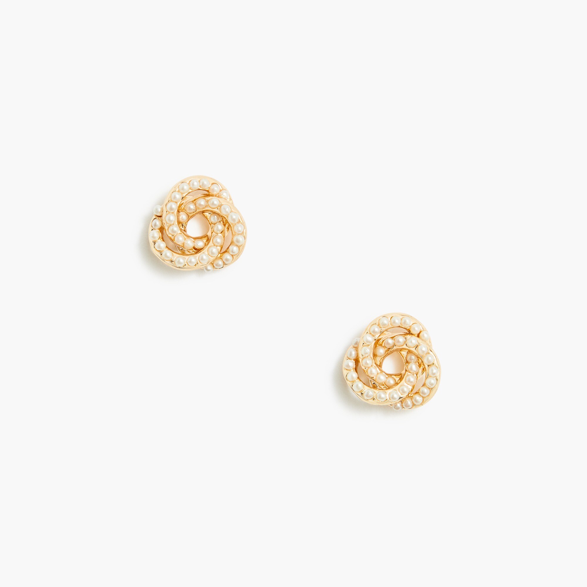 Pearl knot stud earrings
