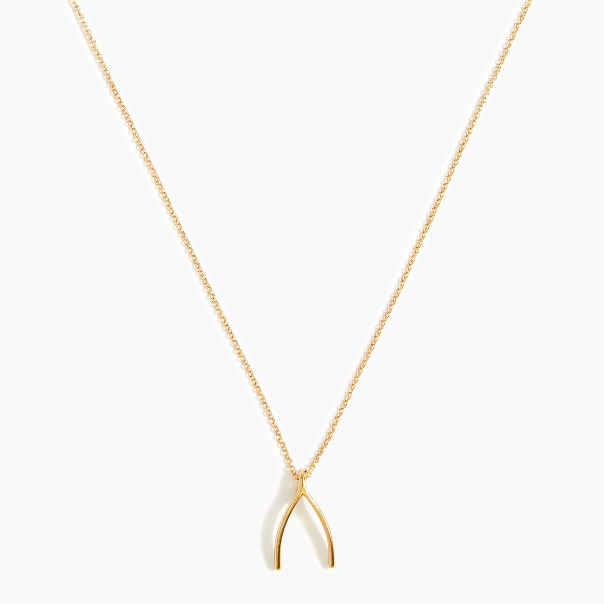 Wishbone pendant necklace