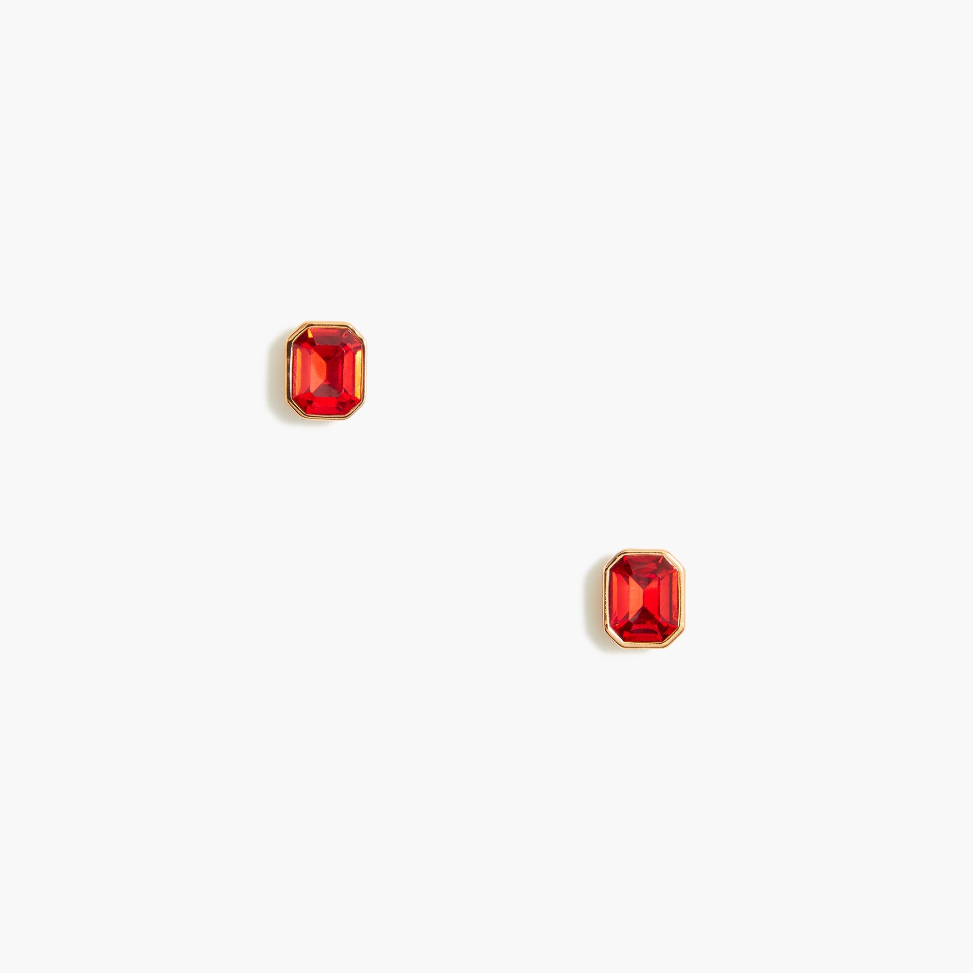 Crystal bezel stud earrings