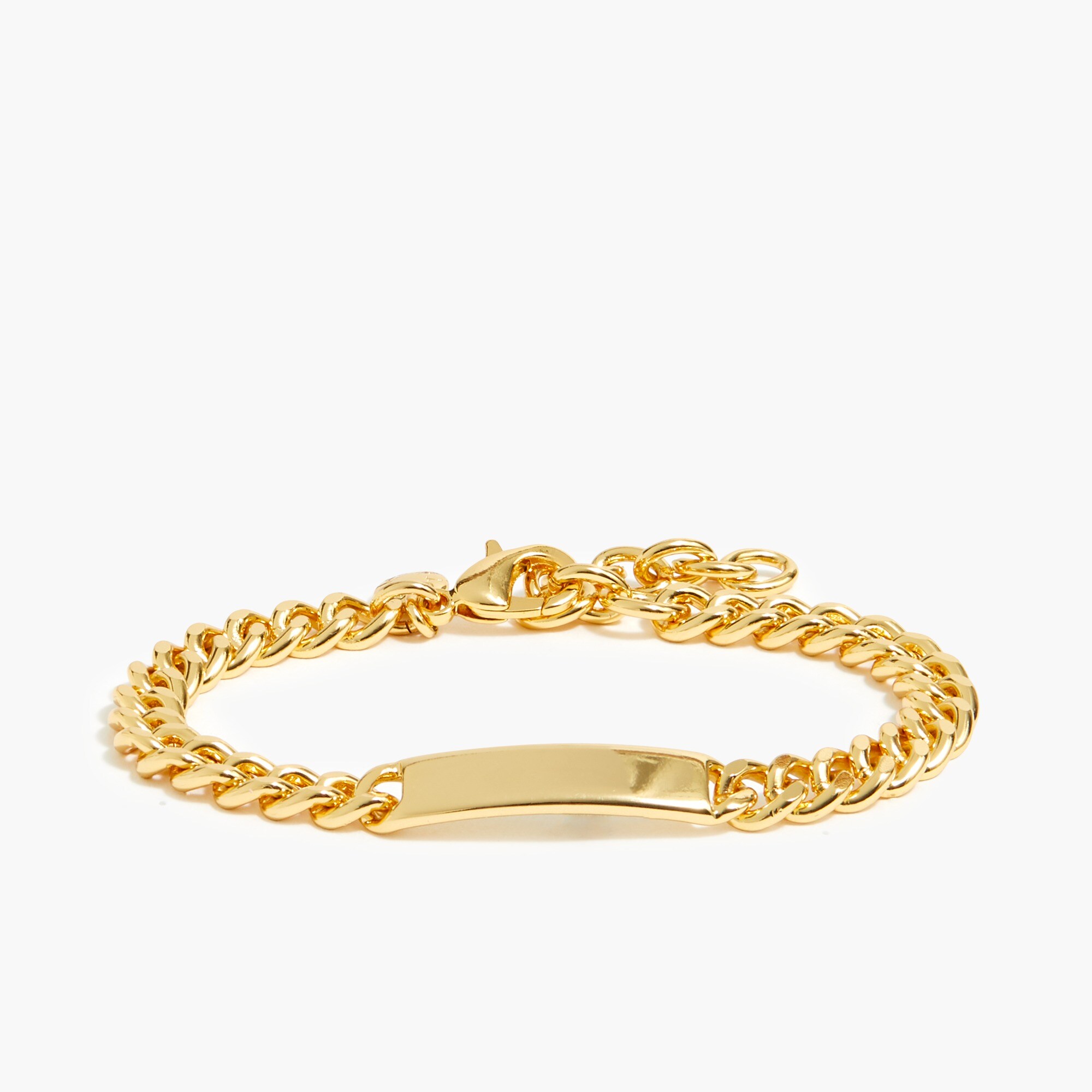 Delicate chain ID bar bracelet