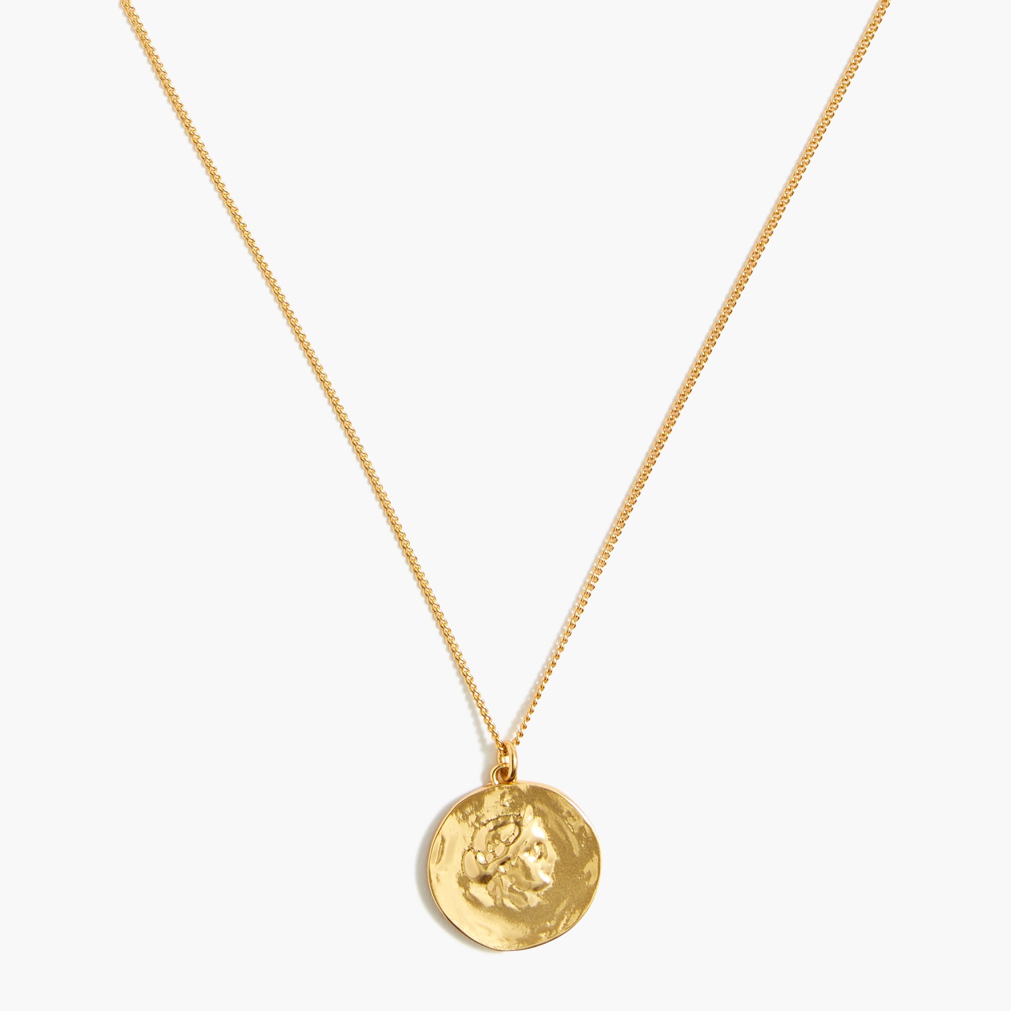 Grecian coin pendant necklace