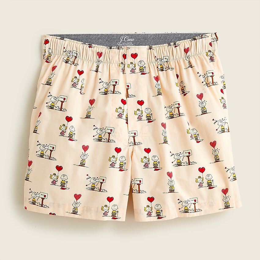 j.crew: peanuts® x j.crew boxers for men, right side, view zoomed