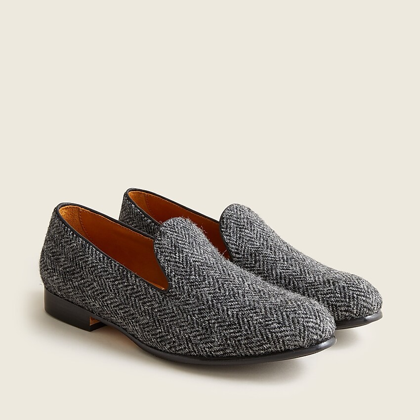 j.crew: camden slip-on loafers in harris tweed for men, right side, view zoomed