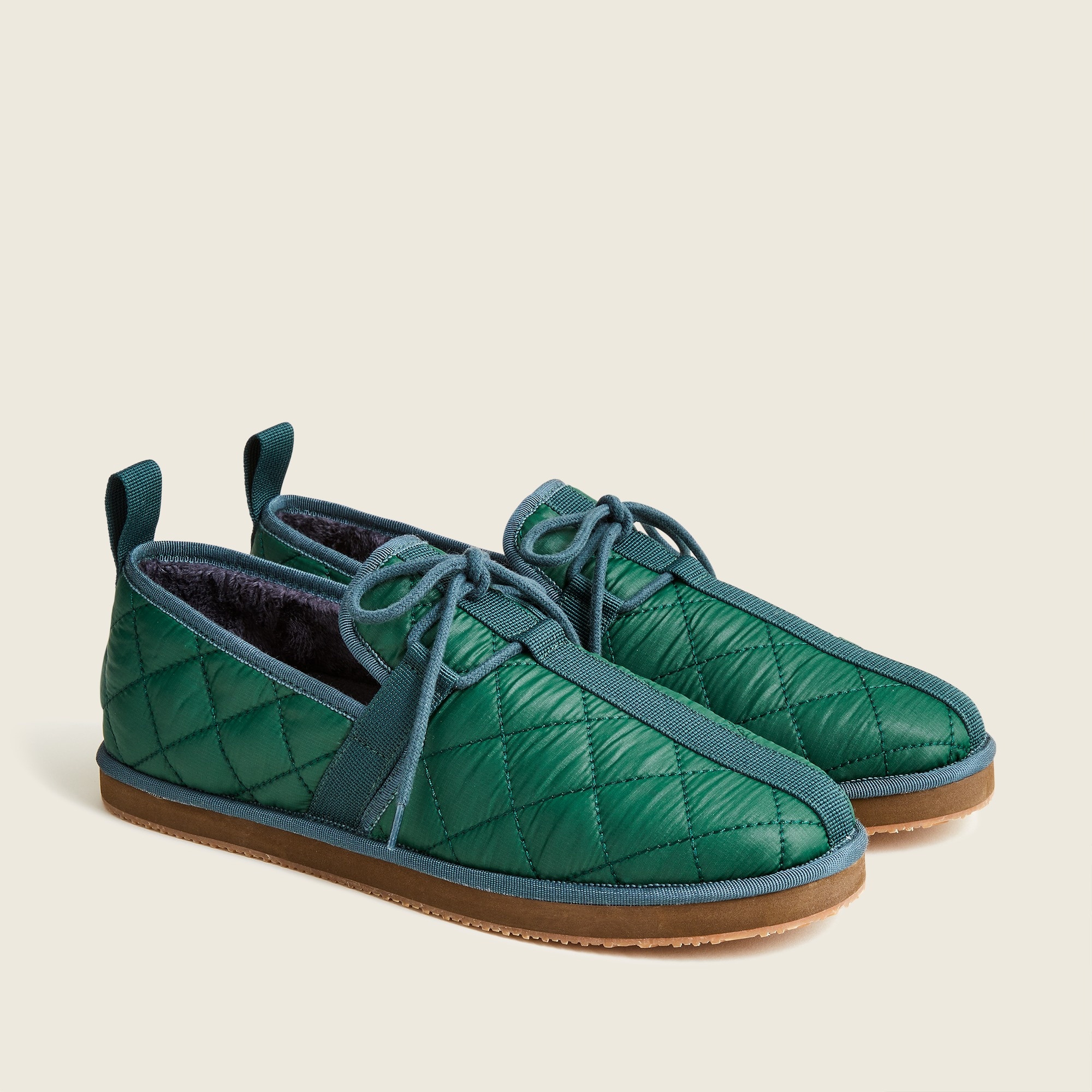 mens quilted slippers