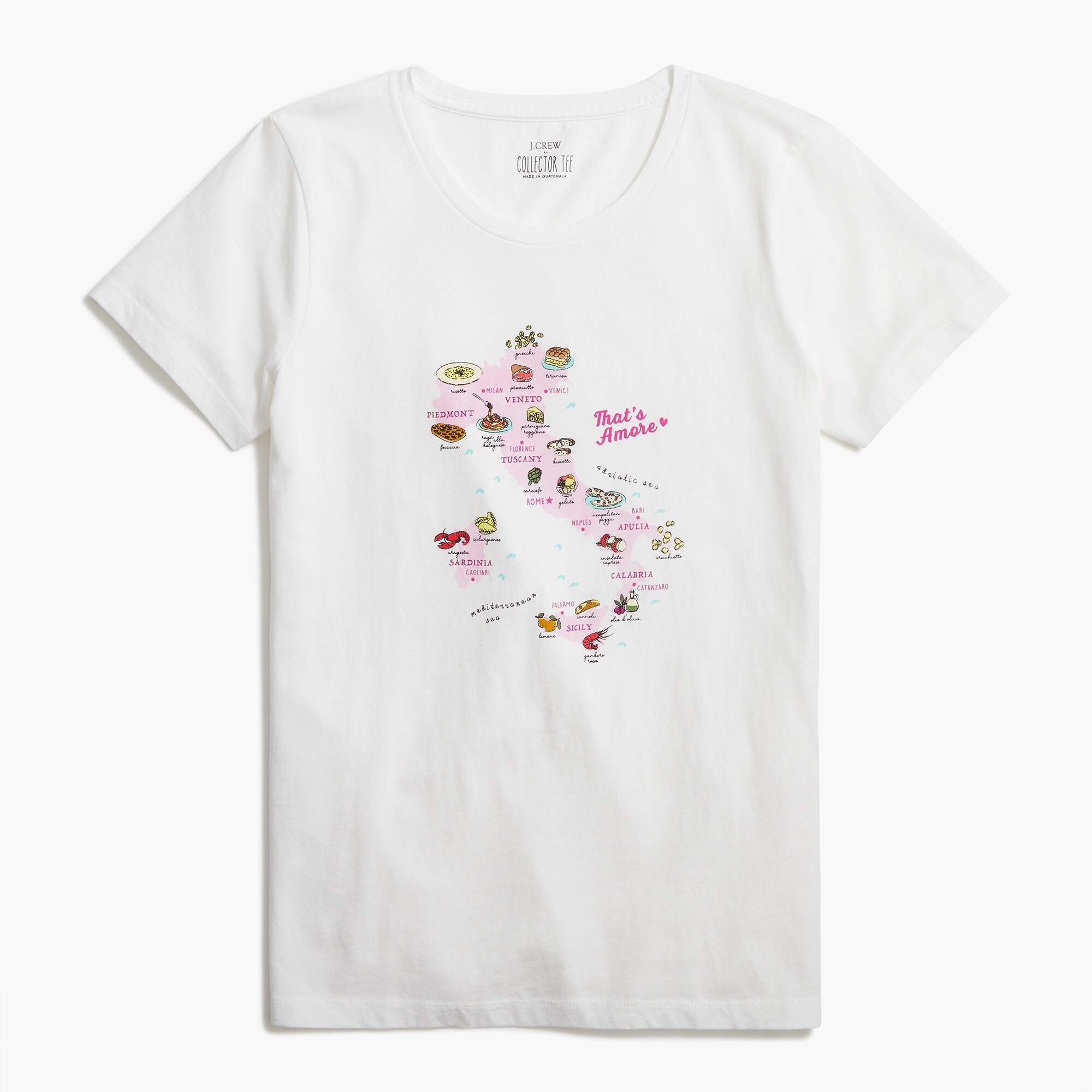 Map of Italy graphic tee