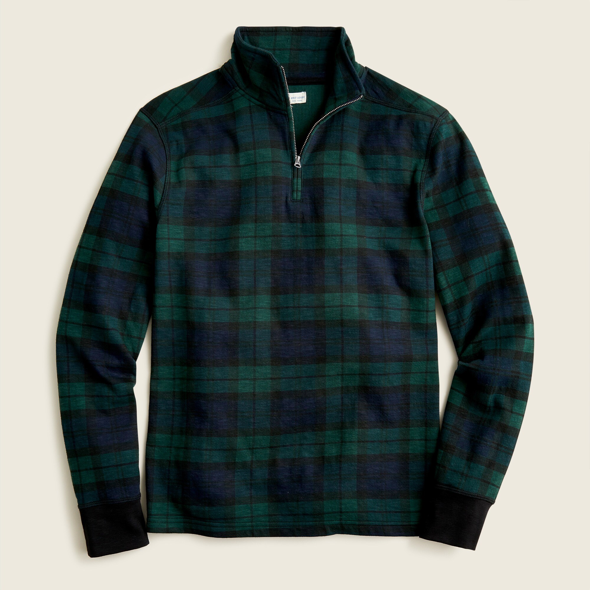 Double-knit Half-zip Pullover In Print For Men | J.Crew