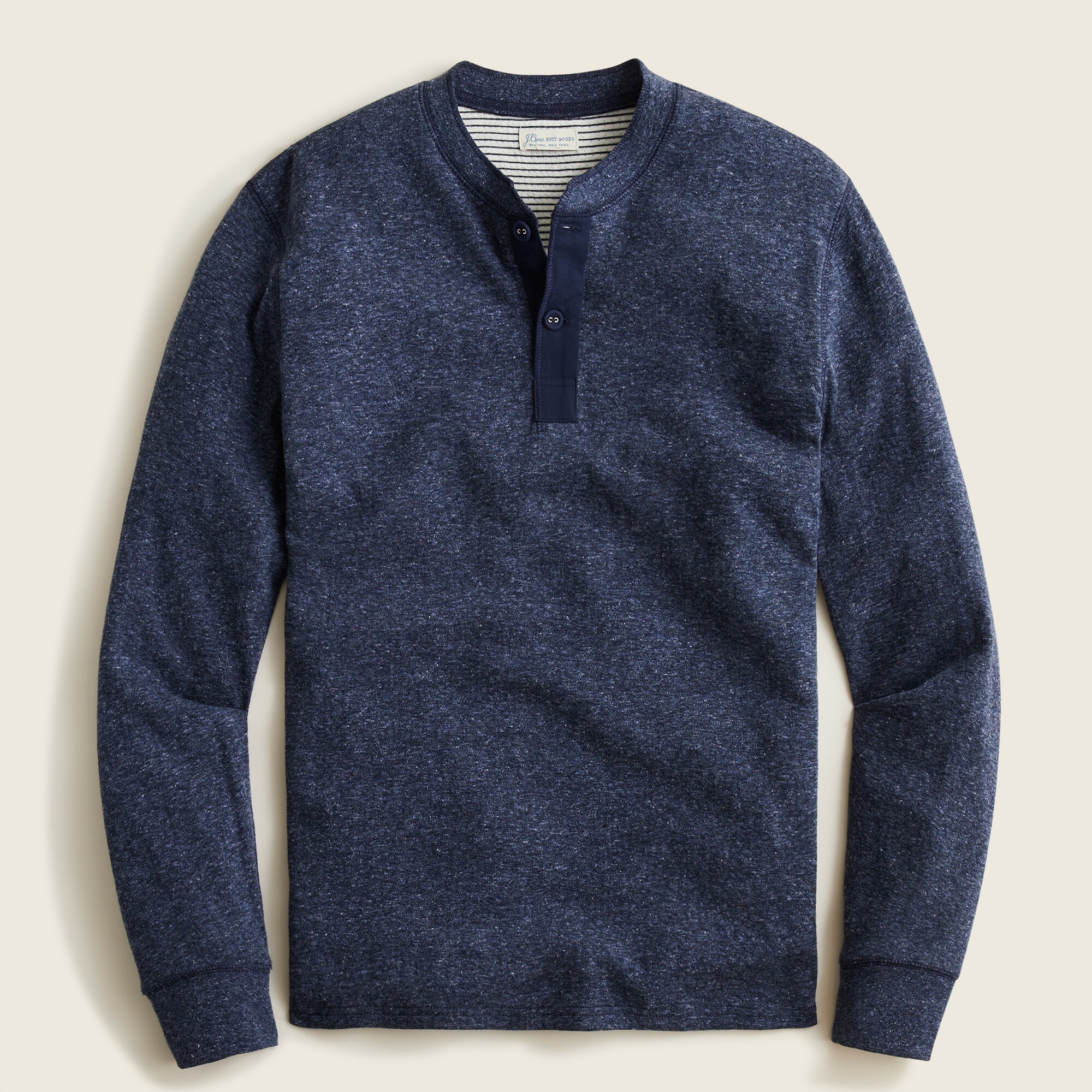 Double-knit henley