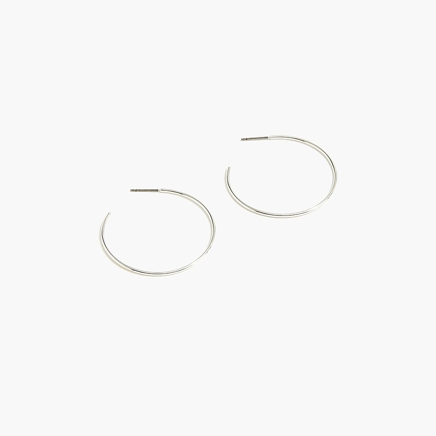 factory: simple hoop earrings for women, right side, view zoomed
