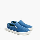 Kids' chambray slip-on sneakers