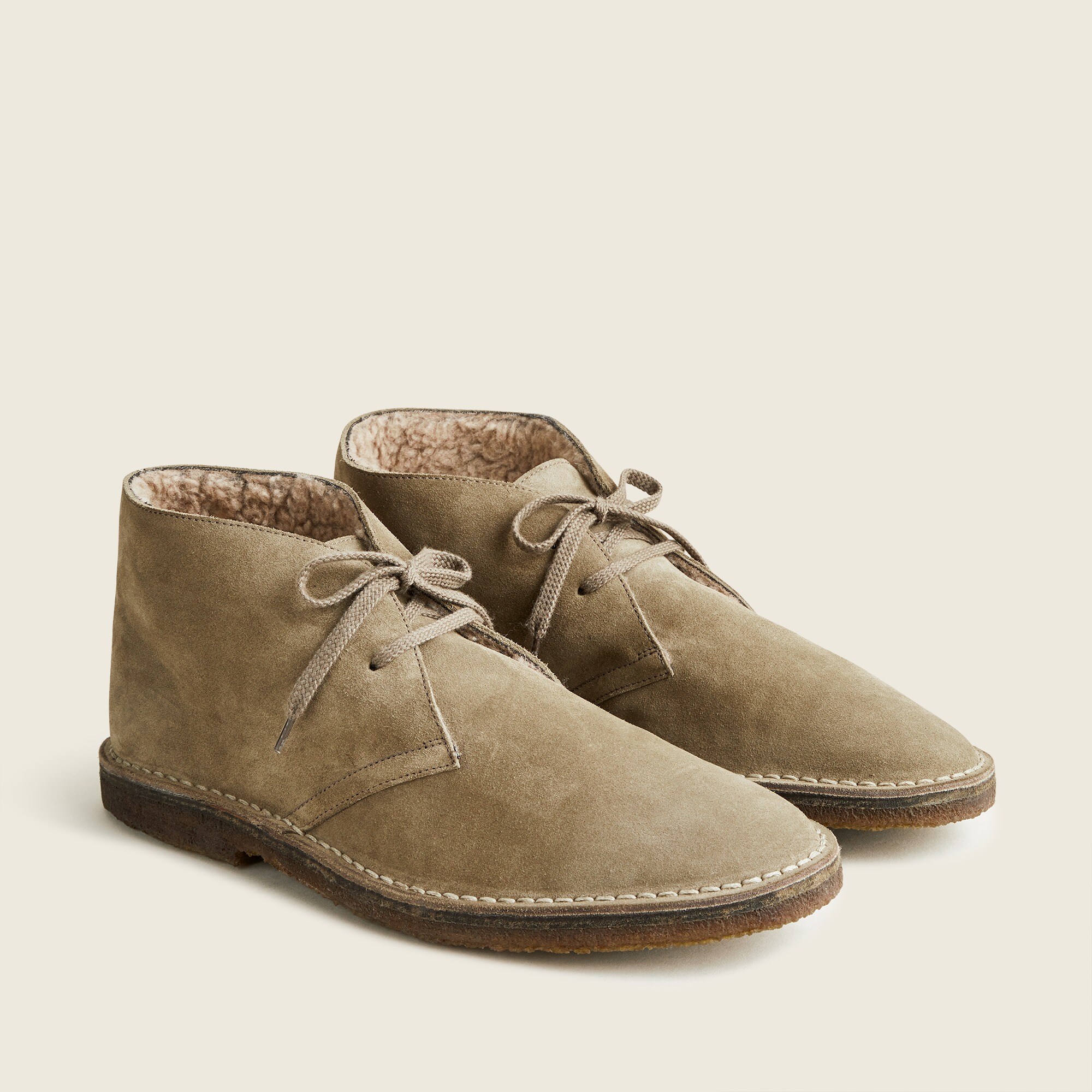 J.Crew MacAlister Shearling lined Suede Boots For Men