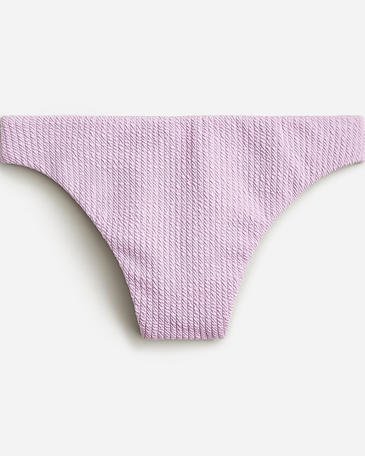  Textured high-rise cheeky bikini bottom