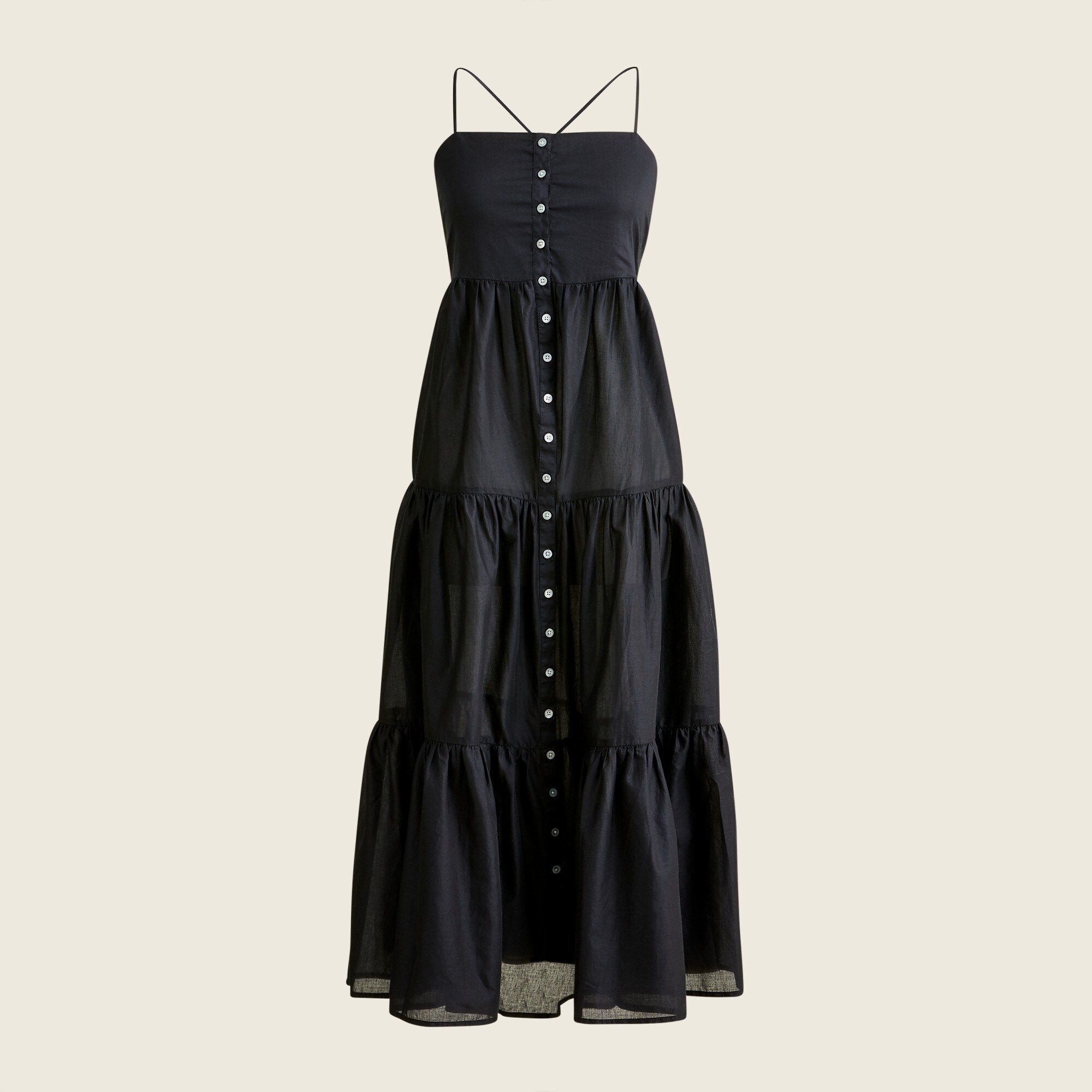 Cotton Voile Tiered Maxi Dress For Women | J.Crew