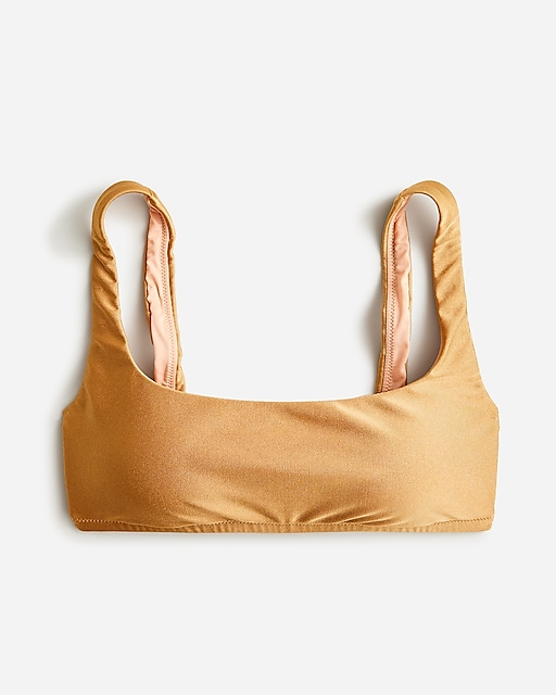  Shiny squareneck bikini top