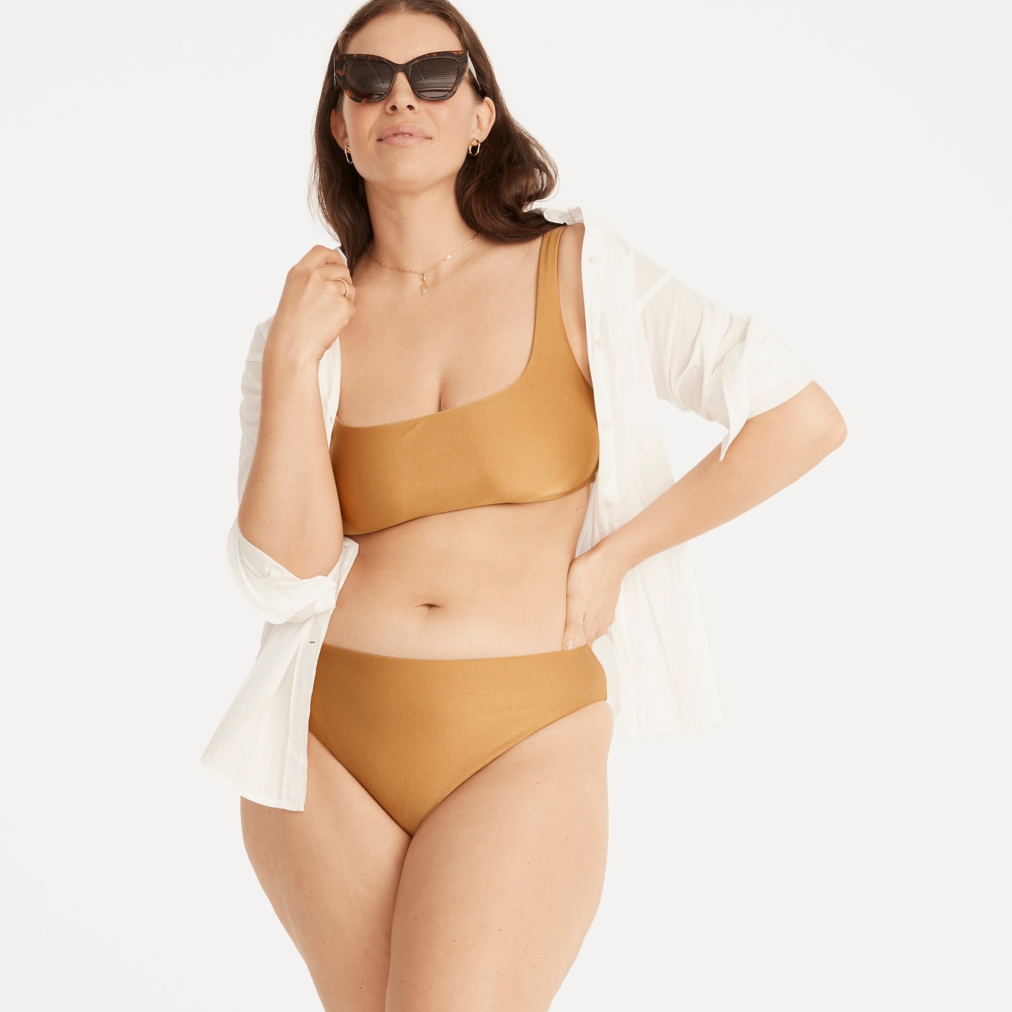  Shiny squareneck bikini top