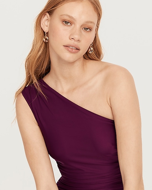  Ruched one-shoulder one-piece
