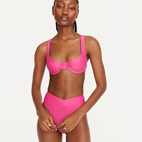 womens DD Underwire bikini top with crisscross straps