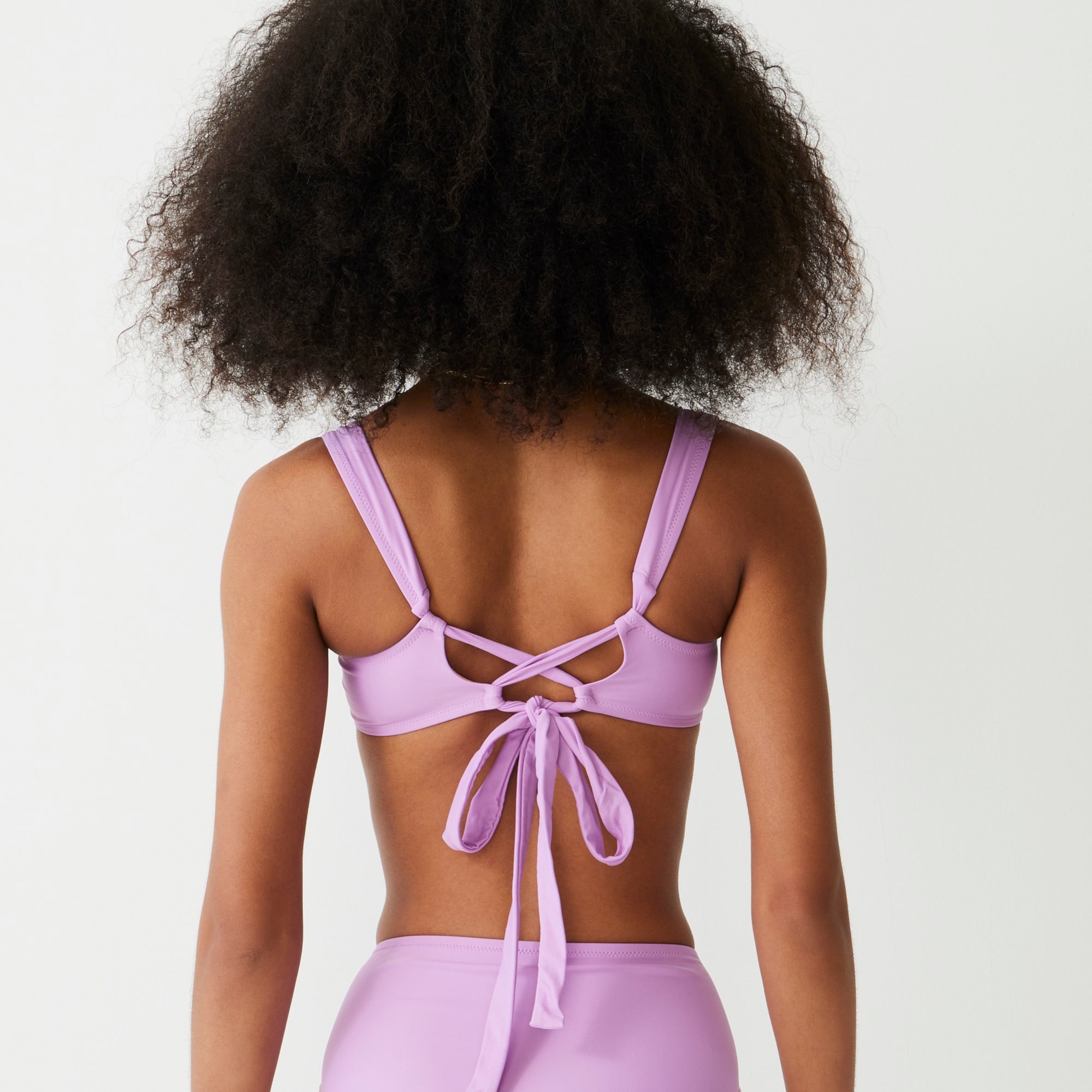 Cross-back underwire bikini top